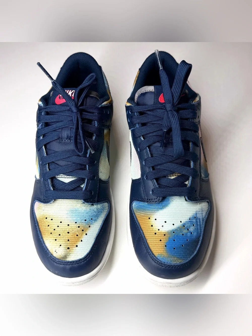 Nike Dunk Low Retro PRM Graffiti Navy White Kids Size- 6.5 Y